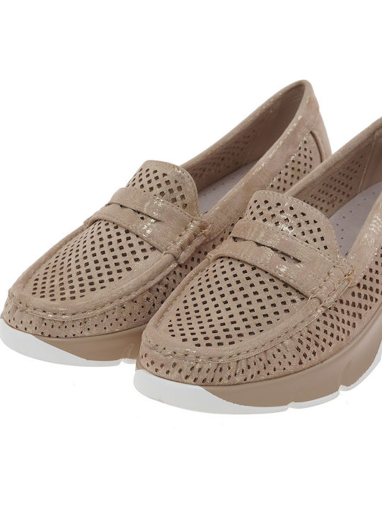 Γυναικεία Loafers σε Χρυσό Χρώμα
