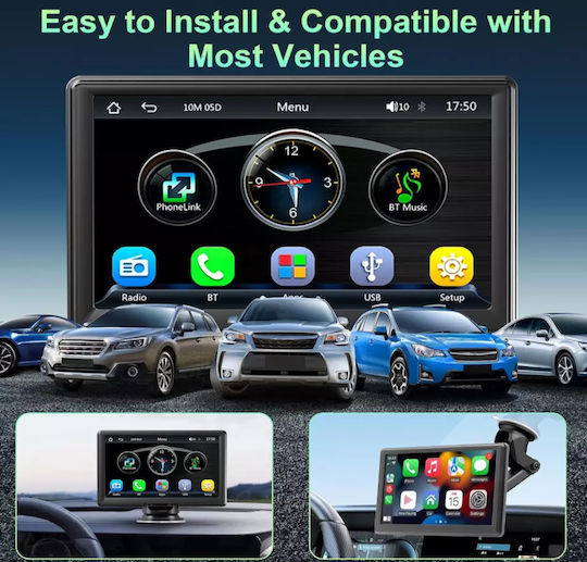 Wireless 7” Touch Screen Apple CarPlay Android Auto