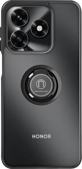 Avizar Handyhülle Ehre X5C Plus 4G Drehbarer Magnetring Mattierte Oberfläche Schwarz