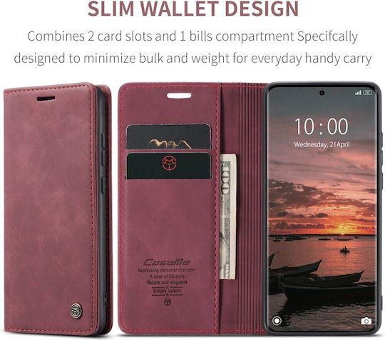 Caseme 013 Retro Book Μπορντό (Redmi Note 15)