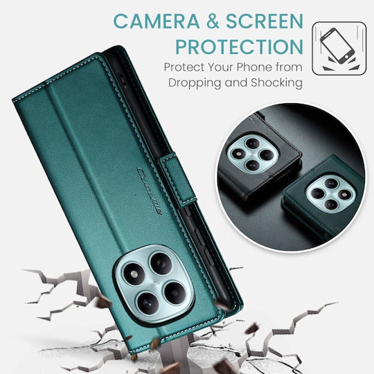 Caseme 023 Luminus Wallet Δερμάτινο / Δερματίνης Πράσινο (Redmi Note 15)