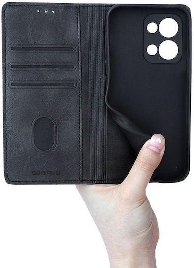 Vintage Magnet Wallet Mobile Phone Case Sonique Oppo Reno13 5g Black