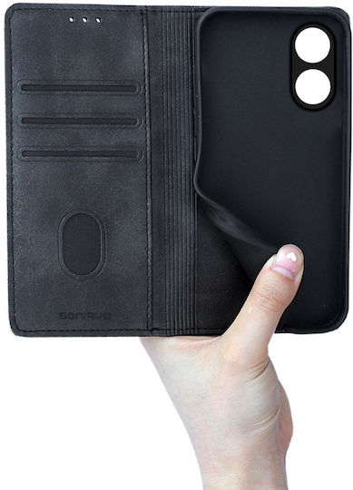 Θήκη Πορτοφόλι Vintage Magnet Wallet Sonique Oppo A78 5g Μαύρο