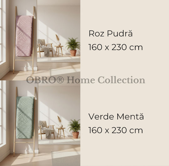 Cuvertură Single Powder Pink 160x230cm