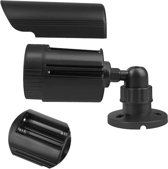 Set of Two Dummy Tube Cameras Led Ir Black Power Supply 2xaa Not Included in Delivery Abs Ir1800 Bt
