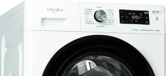 Whirlpool Πλυντήριο Ρούχων 8kg με Τεχνολογία Ατμού 1400 Στροφών 6th Sense FFB 8469 BV BE