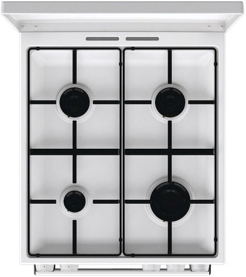 Gorenje Κουζίνα Υγραερίου 70lt με Εστίες Υγραερίου Π50εκ. Λευκή