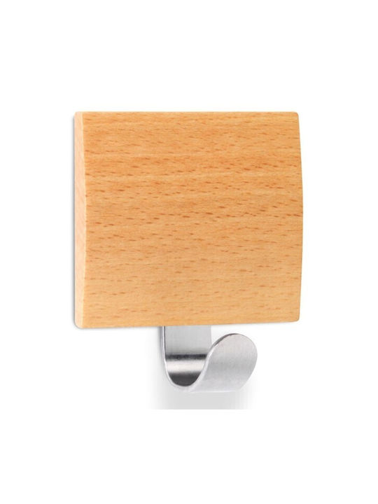 Inofix Κρεμάστρα Τοίχου από Χάλυβα και Ξύλο 45x51x22mm Μεταλλική Οξιά 4.5x2.2x5.1cm