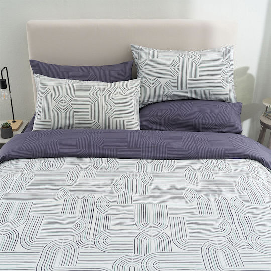 Vesta Home Υπέρδιπλο 230x240εκ. Πετρόλ-γκρι