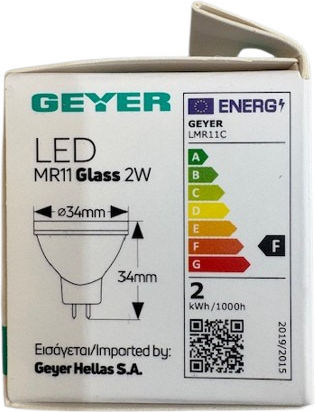 Geyer LED Bulb 2W for Socket GU4 and Shape MR11 Natural White 160lm