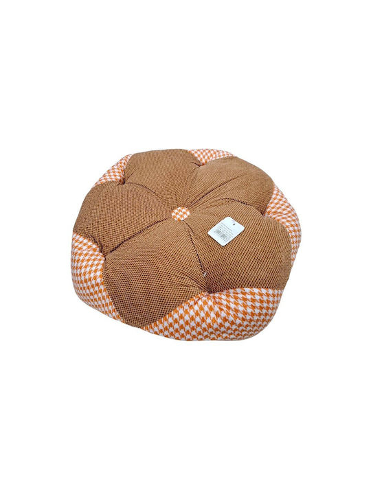 Gartenstuhlkissen Dunkelbraun/Orange 50x50cm