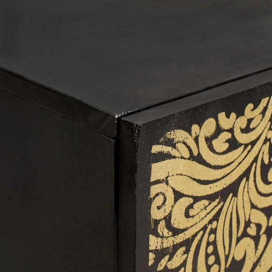 vidaXL Badezimmerschrank B180xT33xH75cm Schwarz