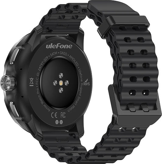 Ulefone Armor Watch Pro 48mm με Παλμογράφο (Μαύρο - M/L)