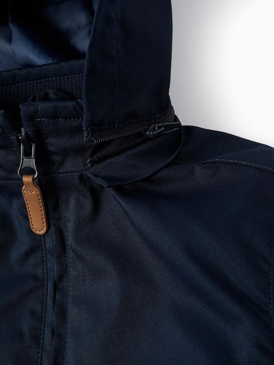 Kids' Casual Jacket Windproof with Hood Blue