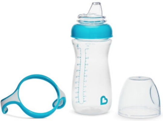 Munchkin Gentle Tall Transition Cup Baby Sippy Cup Plastic with Handles Blue for 9m+ 296ml
