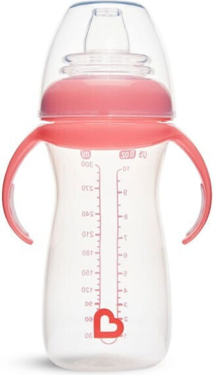 Munchkin Gentle Tall Transition Cup Εκπαιδευτικό Μπιμπερό Πλαστικό με Λαβές Ροζ για 9m+ 296ml