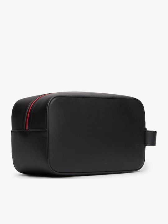 Tommy Hilfiger Bărbați Neseser Texturat Cu Logo Metalic Negru