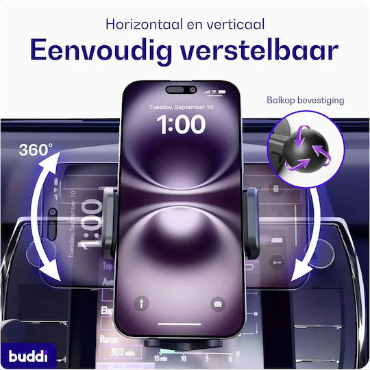 Car Phone Mount Buddi Way 2 Phone Mount Universal Durable Air Vent 5 Year Warranty Black 8719246496578