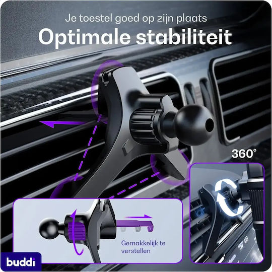 Car Phone Mount Buddi Way 2 Phone Mount Universal Durable Air Vent 5 Year Warranty Black 8719246496578