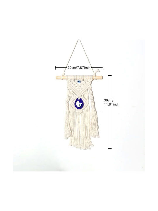 Macrame Hanging Wall Decor Made of Fabric 30x30cm