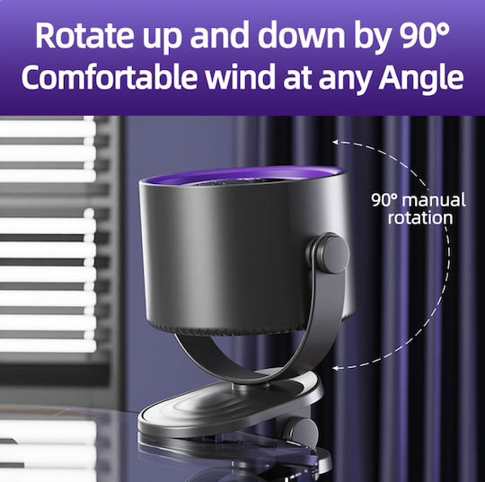 Roza Ventilator USB Fără Lamele Argintiu