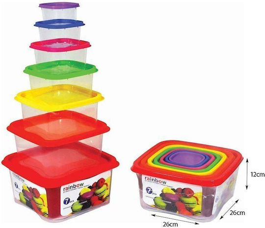 Sidirela Mehrfarbige Mittagsboxen Set 7Stücke