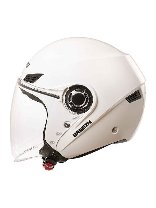 Nova Racing OF851 Breezy Gloss White Motorcycle Helmet Jet ECE 22.06