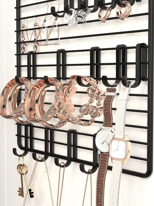 Femmit – Metallic Jewelry Organizer 20 Rings 30x40cm Wardrobe & Wall Black