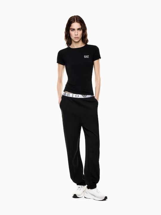 Women's T-shirt Striped Black