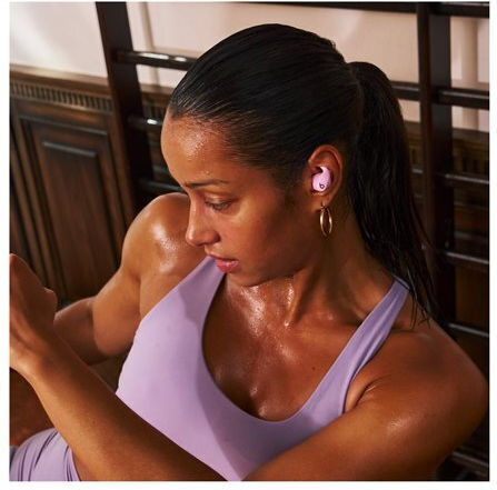 Beats Powerbeats Fit In-Ear Bluetooth-Freisprecheinrichtung Kopfhörer mit Schweißresistenz und Ladeetui Power Pink