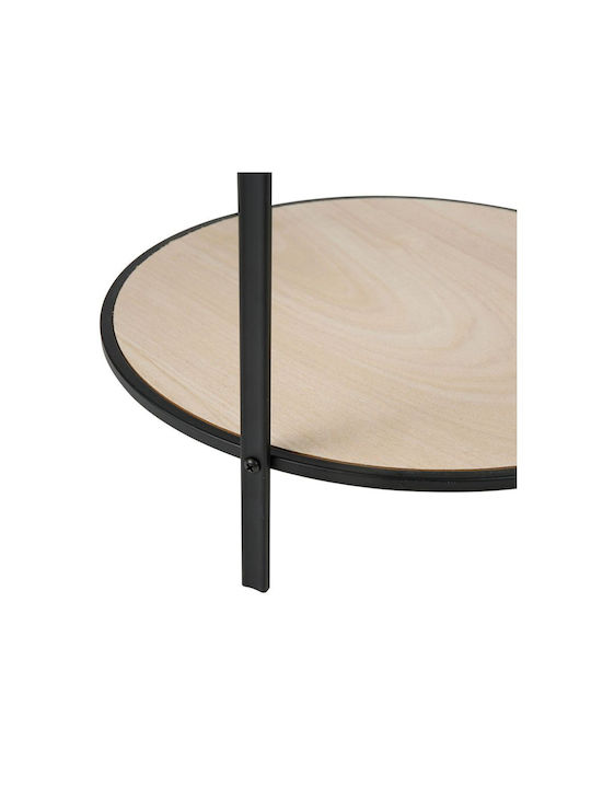 Round Side Table Glass Black W39xL39xH40cm