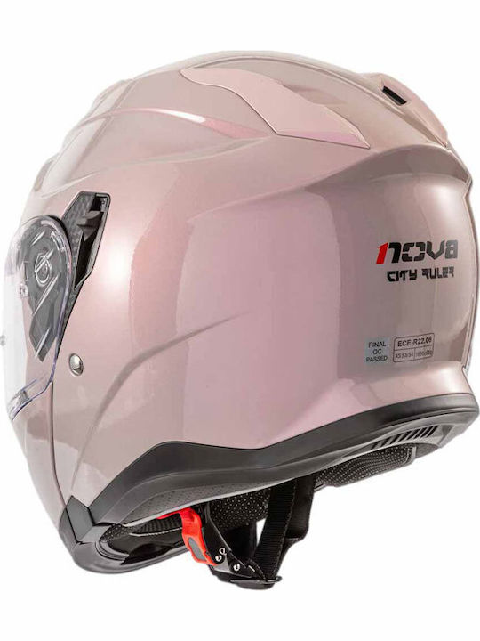 Nova Racing FF935 City Ruler Gloss Candy Κράνος Μηχανής Flip-Up ECE 22.06 1650gr με Sunvisor