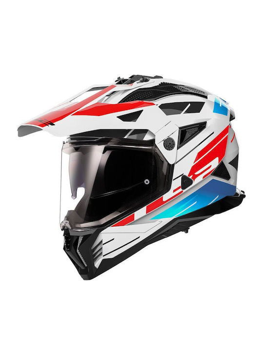 Κρανος Dual Sport Mx702 Pioneer Ii Namib Gloss White Blue Red Ls2 Κρανος Dual Sport Mx702 Pioneer Ii Namib Gloss White Blue Red Ls2