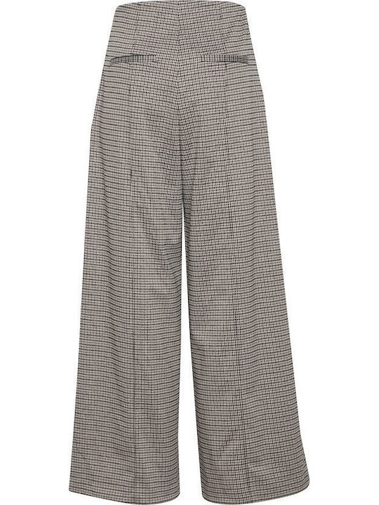 Dama Talie înaltă Tesatura Pantaloni Brown