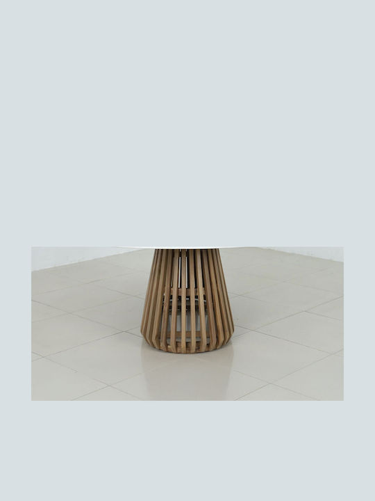 Siracusa Masă Bucătărie Alb 220x110x77.5buc
