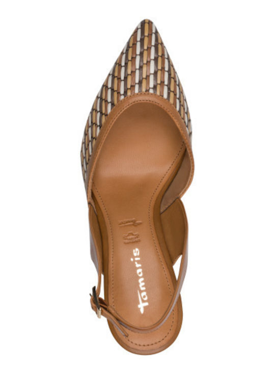 Leder Pumps Tabac Braun