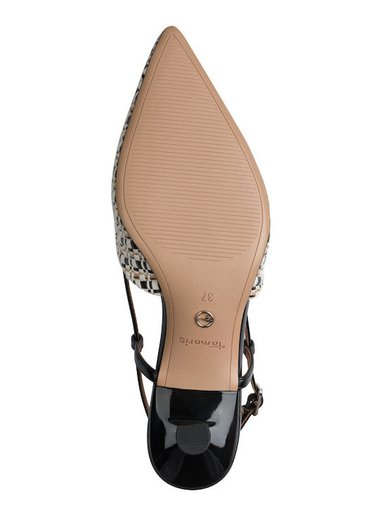 Heels with Strap & Low Heel Black