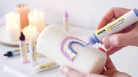 Σετ Hello Baby Χρώματα-στυλό Διακόσμηση Κεριών Kreul Candle Pen 6 Τεμ