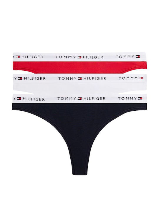Essential Γυναικεία String 3Pack D.sky-white-red