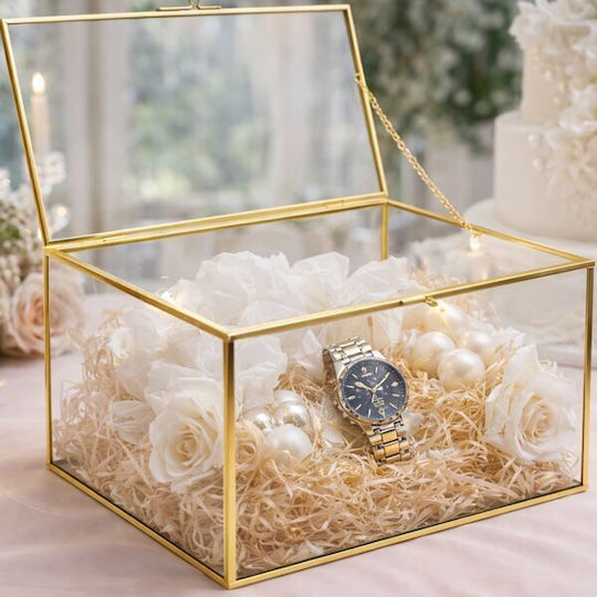 Hochzeitsdekorationen & Zubehör Faitakis Pack Gläsernes Gold Rahmen 30x25x25cm