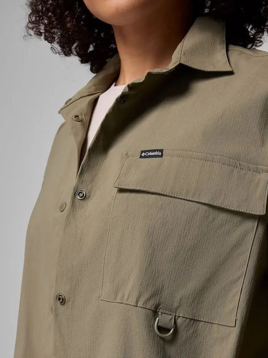 Women's Long Sleeve Shirt Stone Green