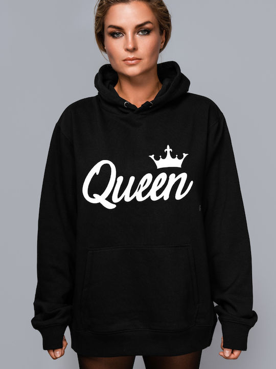 Hanorace Tipar Queen Hood911 Negru