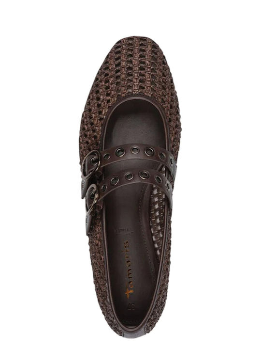 Damen Ballerinas in Braun Farbe