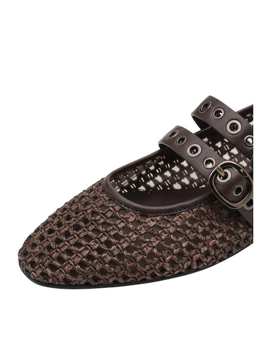 Damen Ballerinas in Braun Farbe
