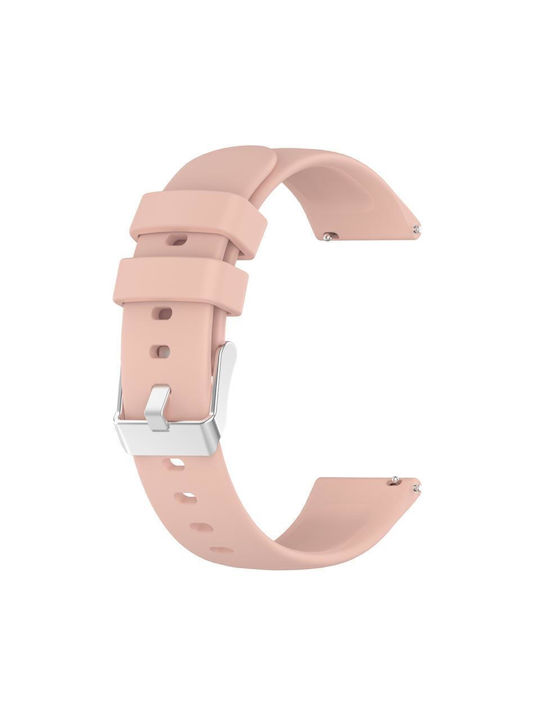 Garmin Forerunner 245 Music 20mm Smooth Solid Color Silicone Watch Band Ροζ