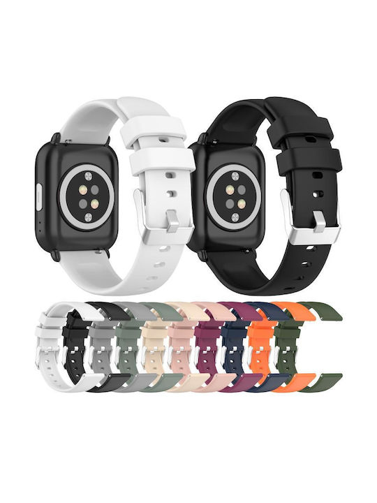 Garmin Forerunner 245 Music 20mm Smooth Solid Color Silicone Watch Band Ροζ