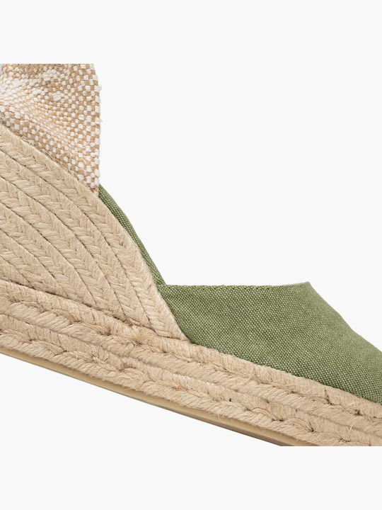 Women's Fabric Platform Espadrilles Green
