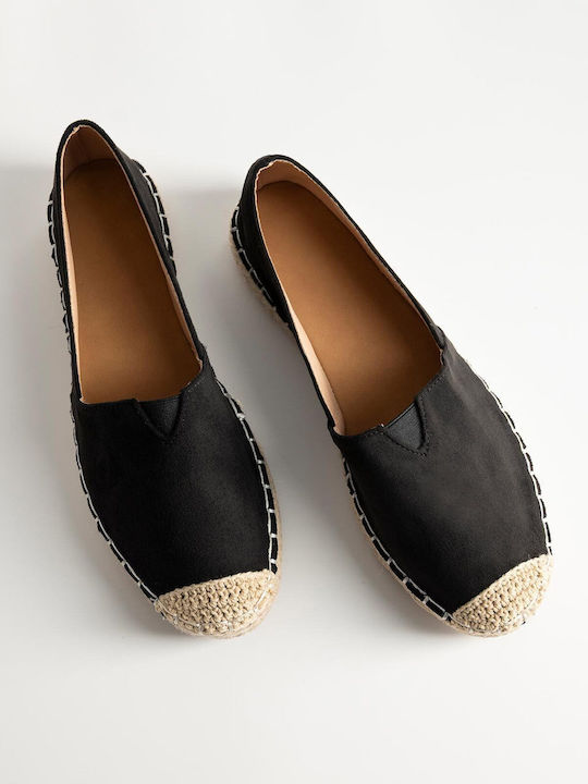 Women's Suede Espadrilles Black