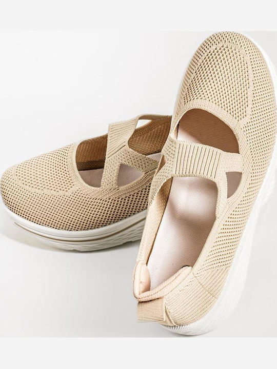 Γυναικεία Slip-On Μπεζ