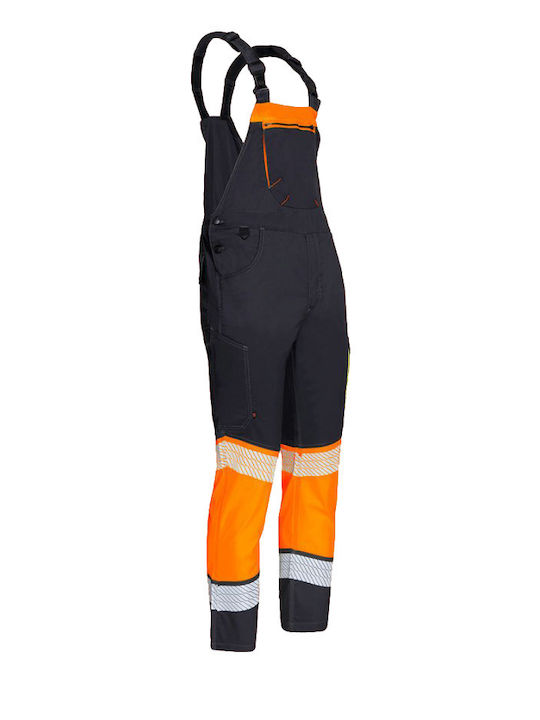 Stenso Work Coveralls Dungarees & Reflective Tapes Orange